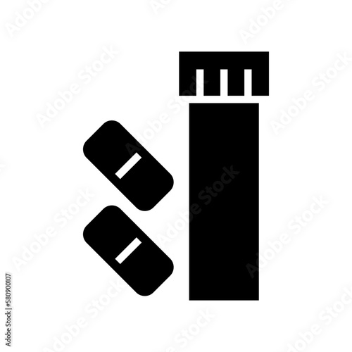vitamin bottle icon or logo isolated sign symbol vector illustration - high quality black style vector icons
