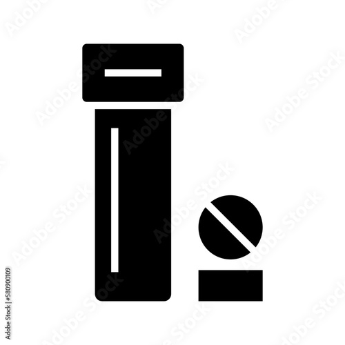 vitamin bottle icon or logo isolated sign symbol vector illustration - high quality black style vector icons
