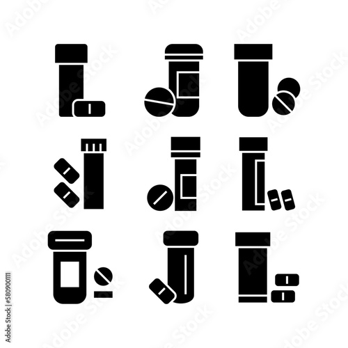vitamin bottle icon or logo isolated sign symbol vector illustration - high quality black style vector icons
