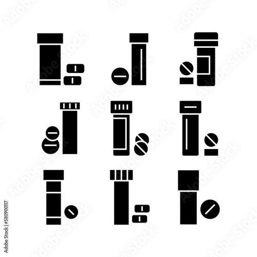 vitamin bottle icon or logo isolated sign symbol vector illustration - high quality black style vector icons
