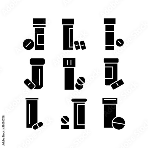 vitamin bottle icon or logo isolated sign symbol vector illustration - high quality black style vector icons
