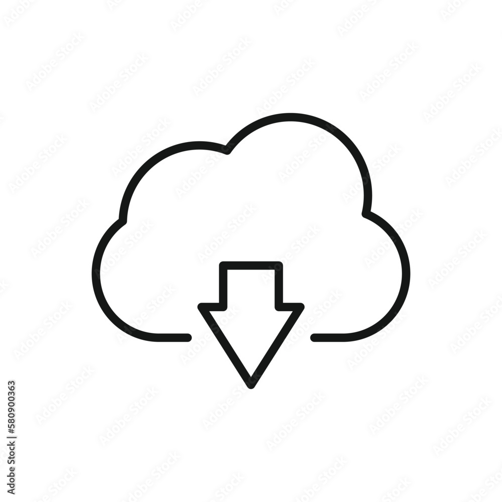 Editable Icon of Cloud Computing, Vector illustration isolated on white background. using for Presentation, website or mobile app Editable Icon of Cloud Computing, Vector illustration isolated on white background. using for Presentation, website or mobile app