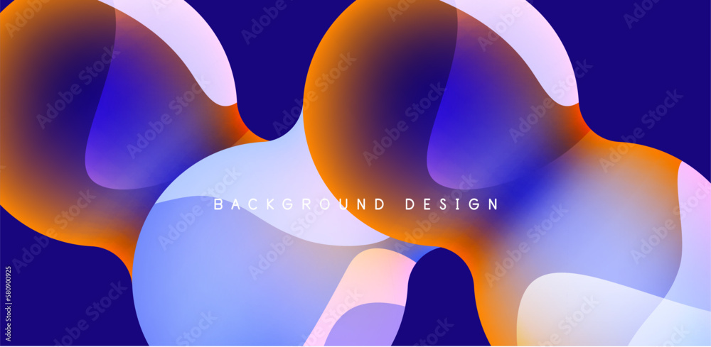 Spheres and circles abstract background, trendy colorful design. Vector Illustration For Wallpaper, Banner, Background, Card, Book Illustration, landing page
