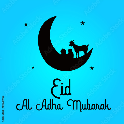 Happy Mubarak moon and stars
