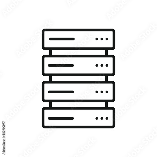 Editable Icon of Database, Vector illustration isolated on white background. using for Presentation, website or mobile app