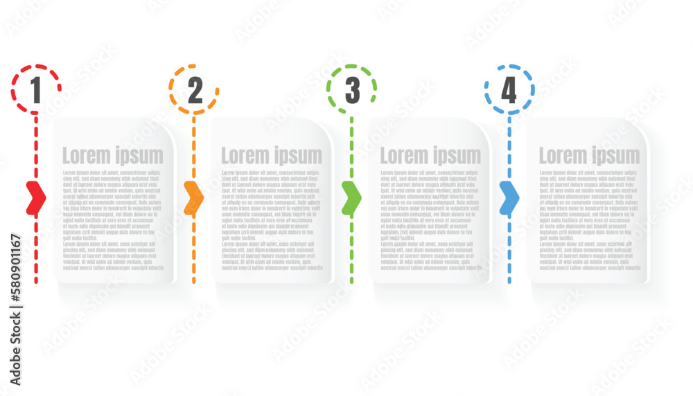 Infographic template step guide for business information presentation ...