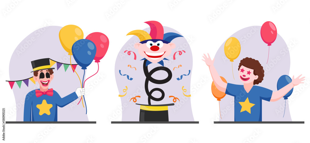 April Fools Flat Bundle Design Illustration April Fools Flat Bundle Design Illustration