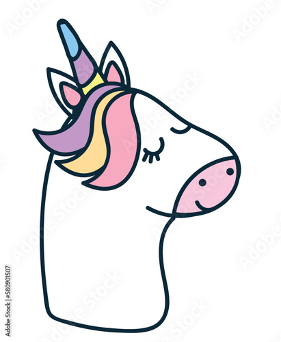 unicorn cartoon icon
