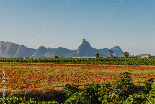 Monte do Pescoço visto da BR-101, próximo a Itamaraju, Bahia