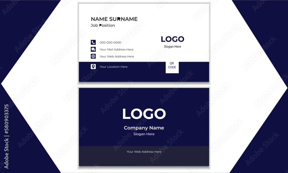 Double sided creative modern business card template. Double sided creative modern business card template.