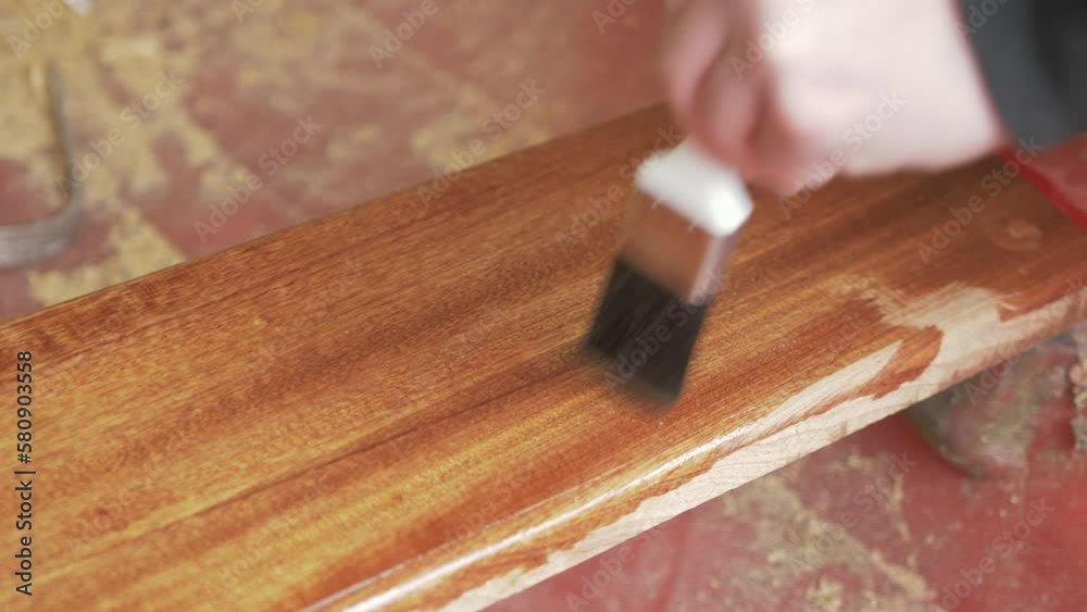 Finishing Sapele Wood seat applying Danish Oil Finishing Sapele Wood seat applying Danish Oil