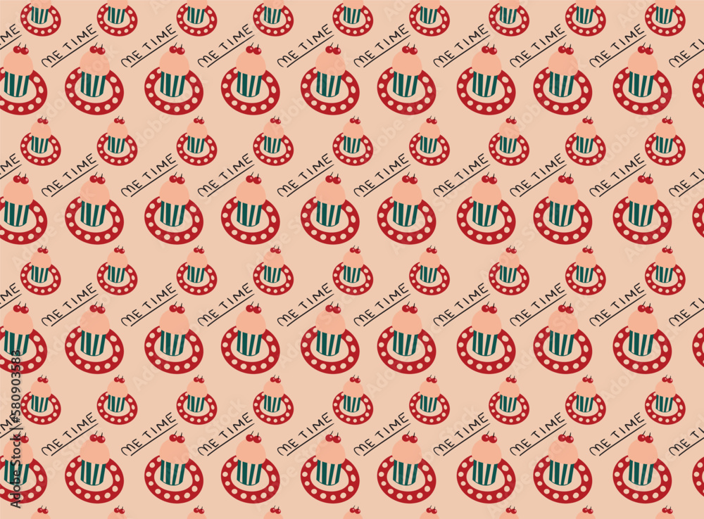 Seamless pattern with cute things