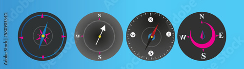 Compass Vector, Nautical compass illustration 