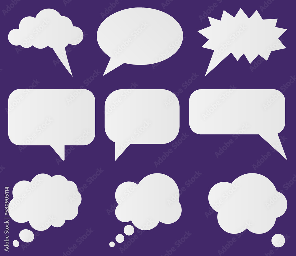 9 Speech Bubbles Vector Models / Ai Illustrator 9 Speech Bubbles Vector Models / Ai Illustrator