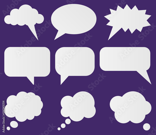 9 Speech Bubbles Vector Models / Ai Illustrator