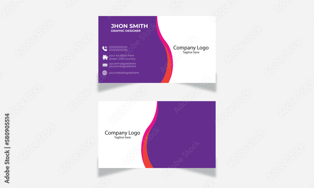 set of cards double-sided Business card 