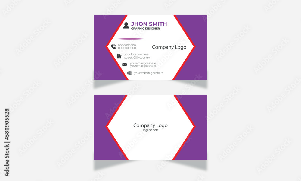 Double Sided Creative Design Business Card template