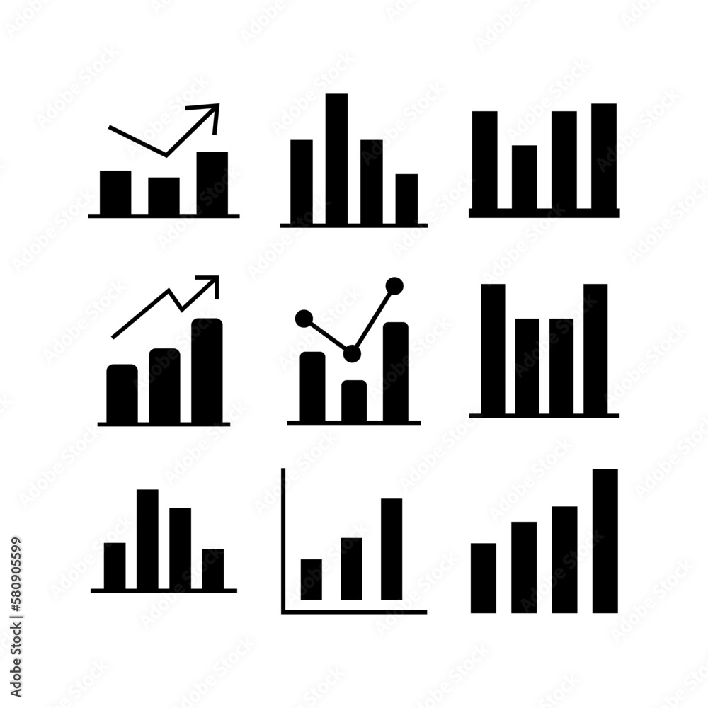 graphs icon or logo isolated sign symbol vector illustration - high quality black style vector icons
