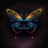 Fluorescent Butterfly Generative AI