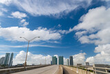 road to miami with skyscape. road to miami florida. road to miami destination. road to miami