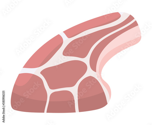 meat on white background