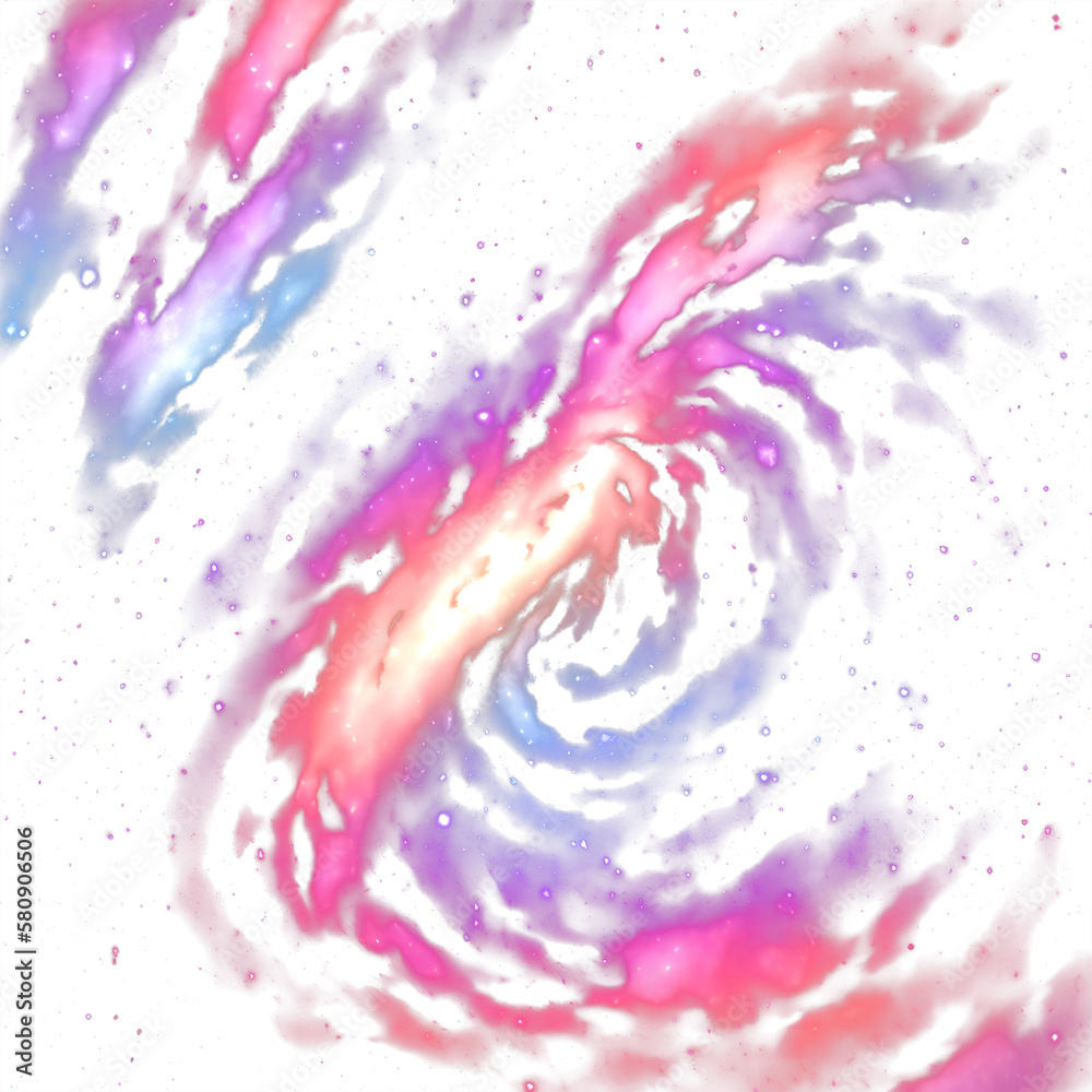 Pink and blue Galaxy overlay