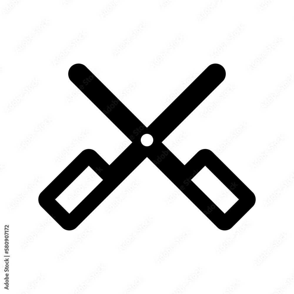 Obraz premium scissors icon or logo isolated sign symbol vector illustration - high quality black style vector icons 