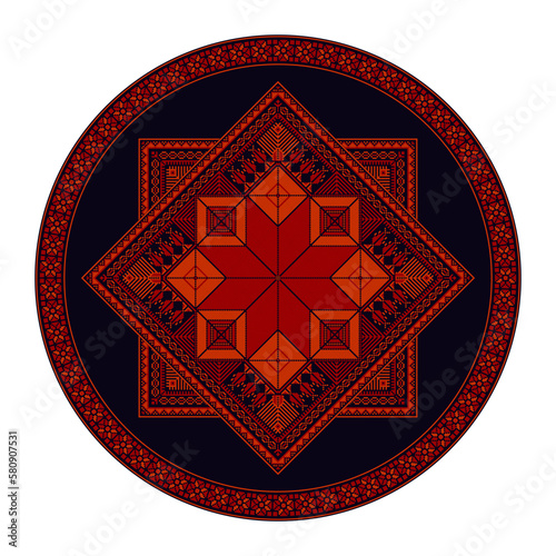 Palestinian Tatreez  design element 12