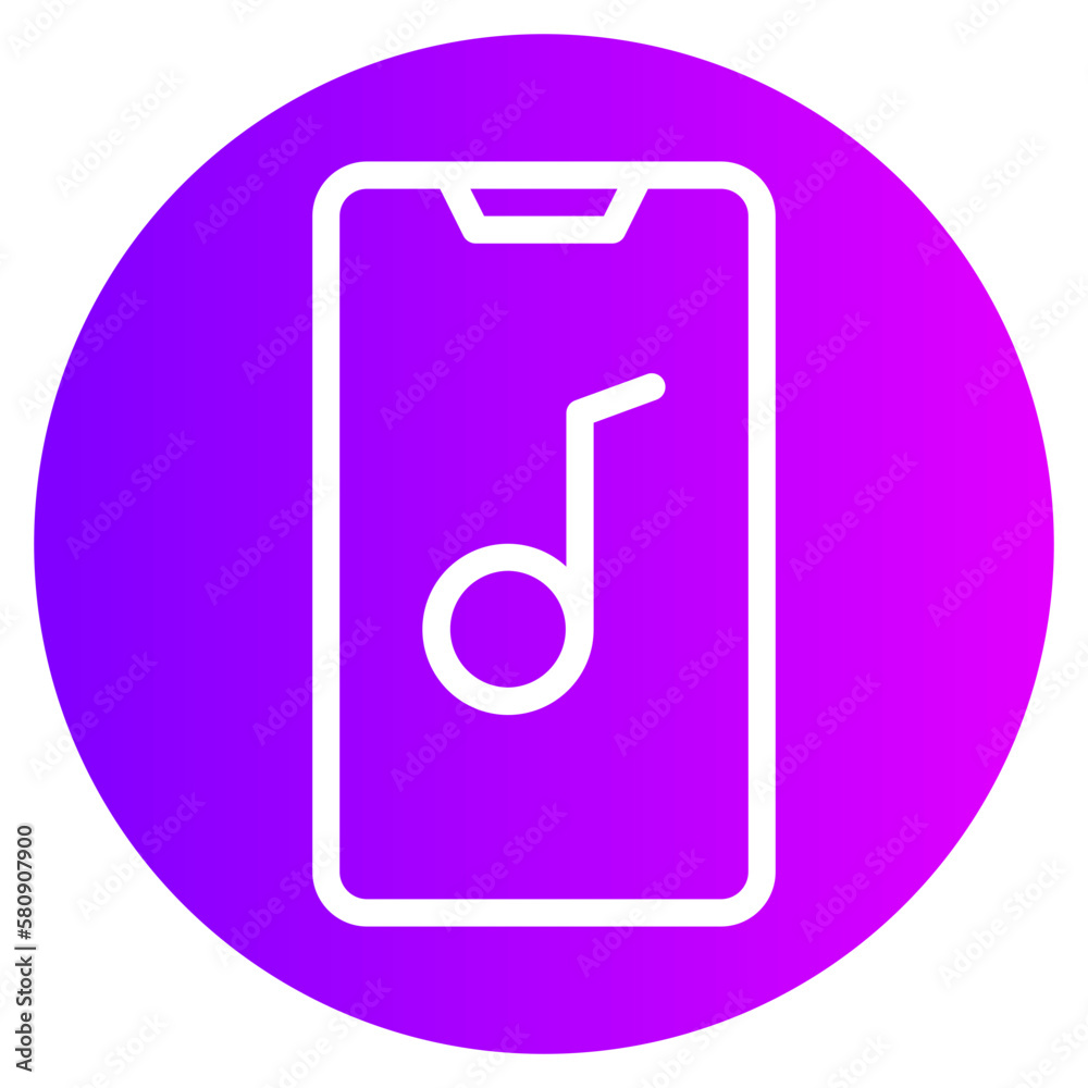 music player gradient icon
