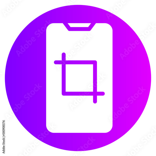 crop gradient icon