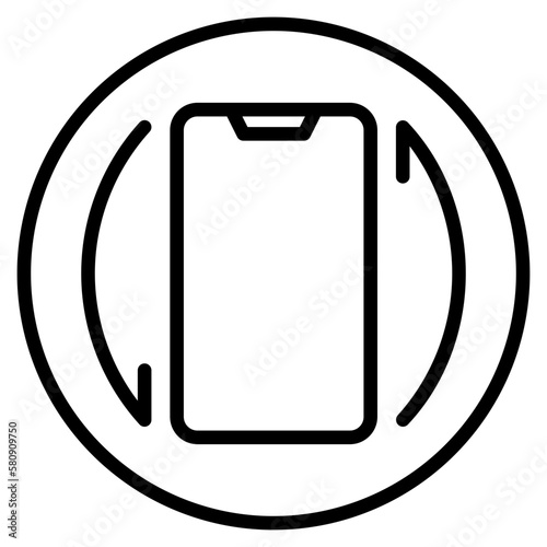 screen rotate line icon