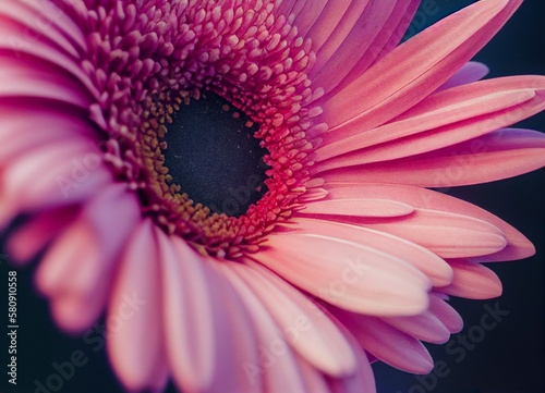 pink gerber daisy, flowers, generative AI