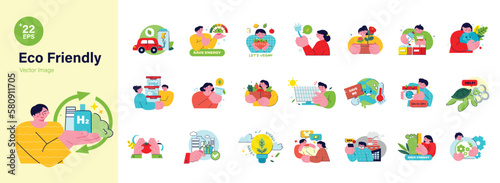 Activities for environmental protection. Eco-friendly policy and eco-friendly lifestyle people.