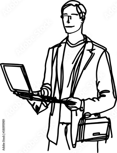 Sketch drawing of reporter