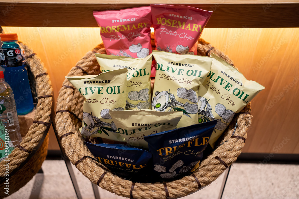 PENANG, MALAYSIA JUN 12, 2020 Various taste of Starbucks Coffee