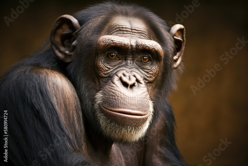 A picture of a chimpanzee. Generative AI