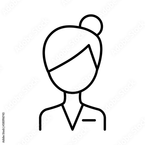 Flight attendant line icon