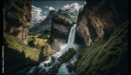 Beautiful Switzerland Landscape Nature Wallpaper Generated AI HD 4K