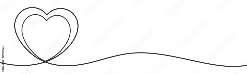Romantic template with heart on white background. one line. Design for social media, top of website. Vector illustration. Romantic template with heart on white background. one line. Design for social media, top of website. Vector illustration.