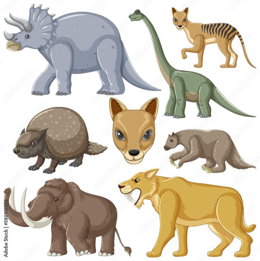 Collection of Extinct Animals Collection of Extinct Animals