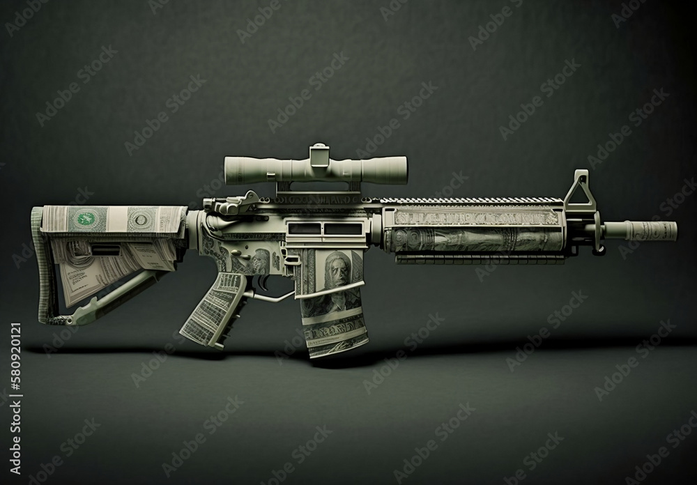 Rifle made out of Cash $ Rifle made out of Cash $