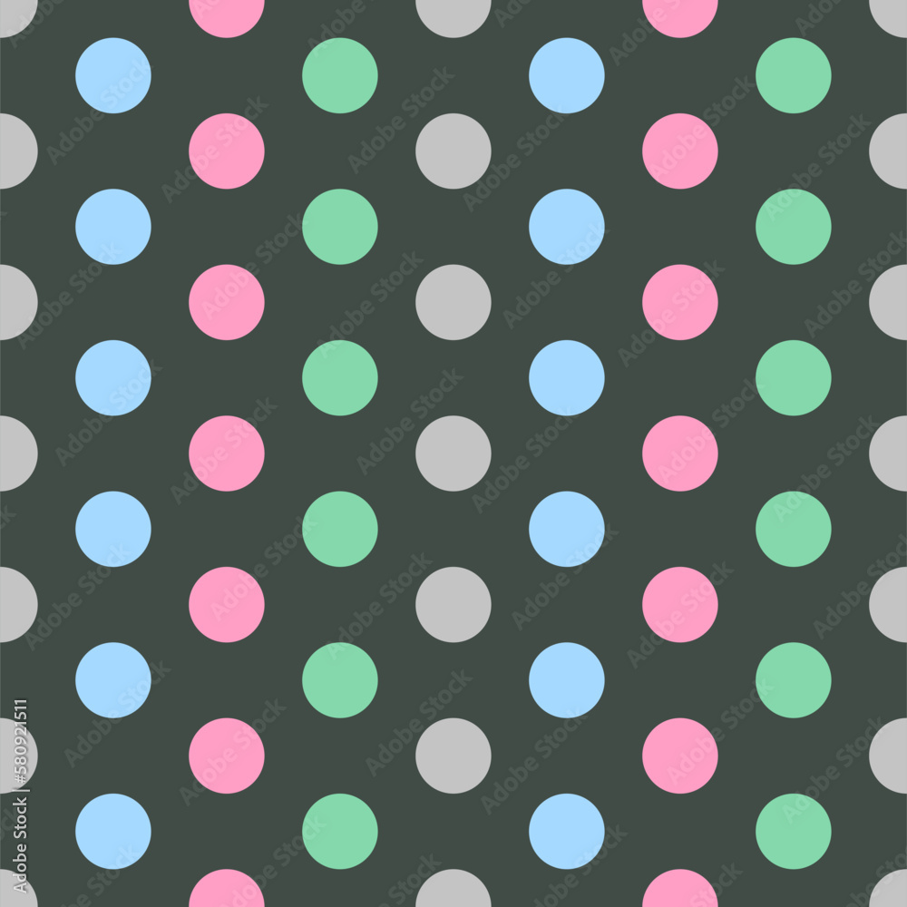 Polka dot seamless pattern with regular rows