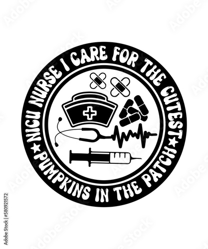 nicu nurse i care for the cutest pumpkins in the patch svg