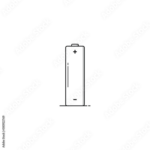 Cylinder lithium electric battery icon isolated vector graphics