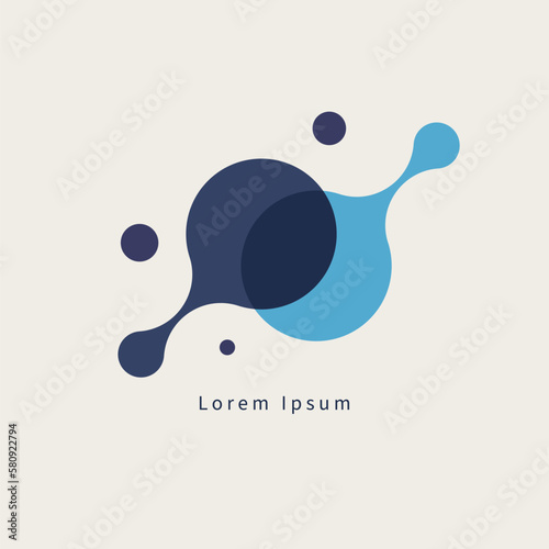 Science logo, chemistry, biology sign