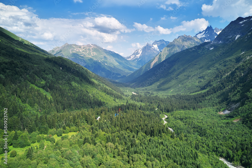 Landscape of green valley in mountain. Landscape of green valley in mountain.