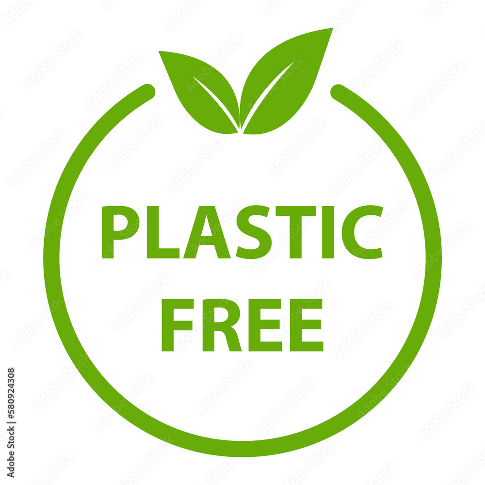 plastic free icon vector BPA free warranty packaging sign for graphic  design, logo, website, social media, mobile app, UI illustration Stock  Vector