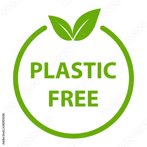plastic free icon vector BPA free warranty packaging sign for graphic design, logo, website, social media, mobile app, UI illustration