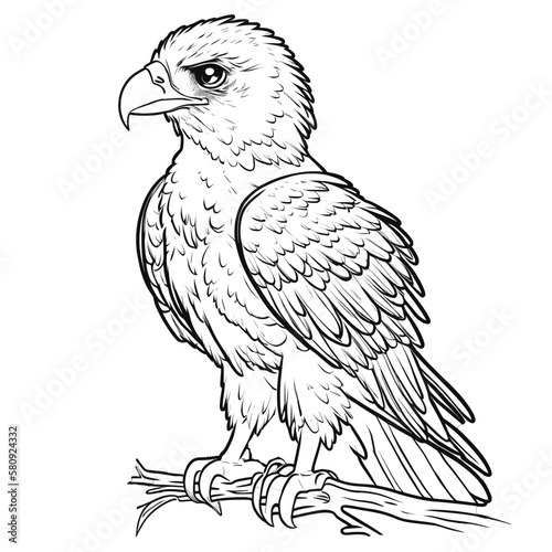 Eagle vector, isolated on white background, vector illustration.