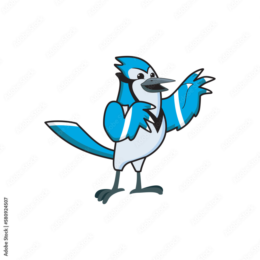 Obraz premium Blue bird cute character vector
